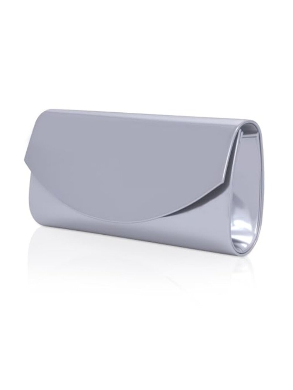 Metallic Patent Leather Clutch Purse with Chain for Evening Formal